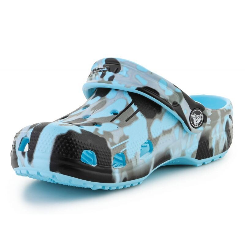 Šlepetės vaikams Crocs Classic Spray camo Clog SW9741768412, mėlynos цена и информация | Šlepetės, kambario avalynė vaikams | pigu.lt