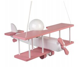 Vaikiškas pakabinamas švietuvas rožinis lėktuvas kaina ir informacija | Vaikiški šviestuvai | pigu.lt