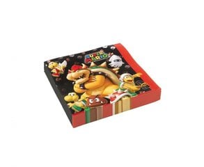 Popierinės servetėlės ​​"Super Mario", 20 vnt, 33 x 33 cm kaina ir informacija | Vienkartiniai indai šventėms | pigu.lt