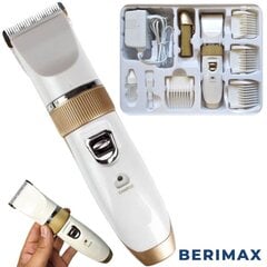 Аккумуляторная машинка для стрижки волос с двумя батареями BERIMAX BRM_0403001WT цена и информация | Машинки для стрижки волос | pigu.lt