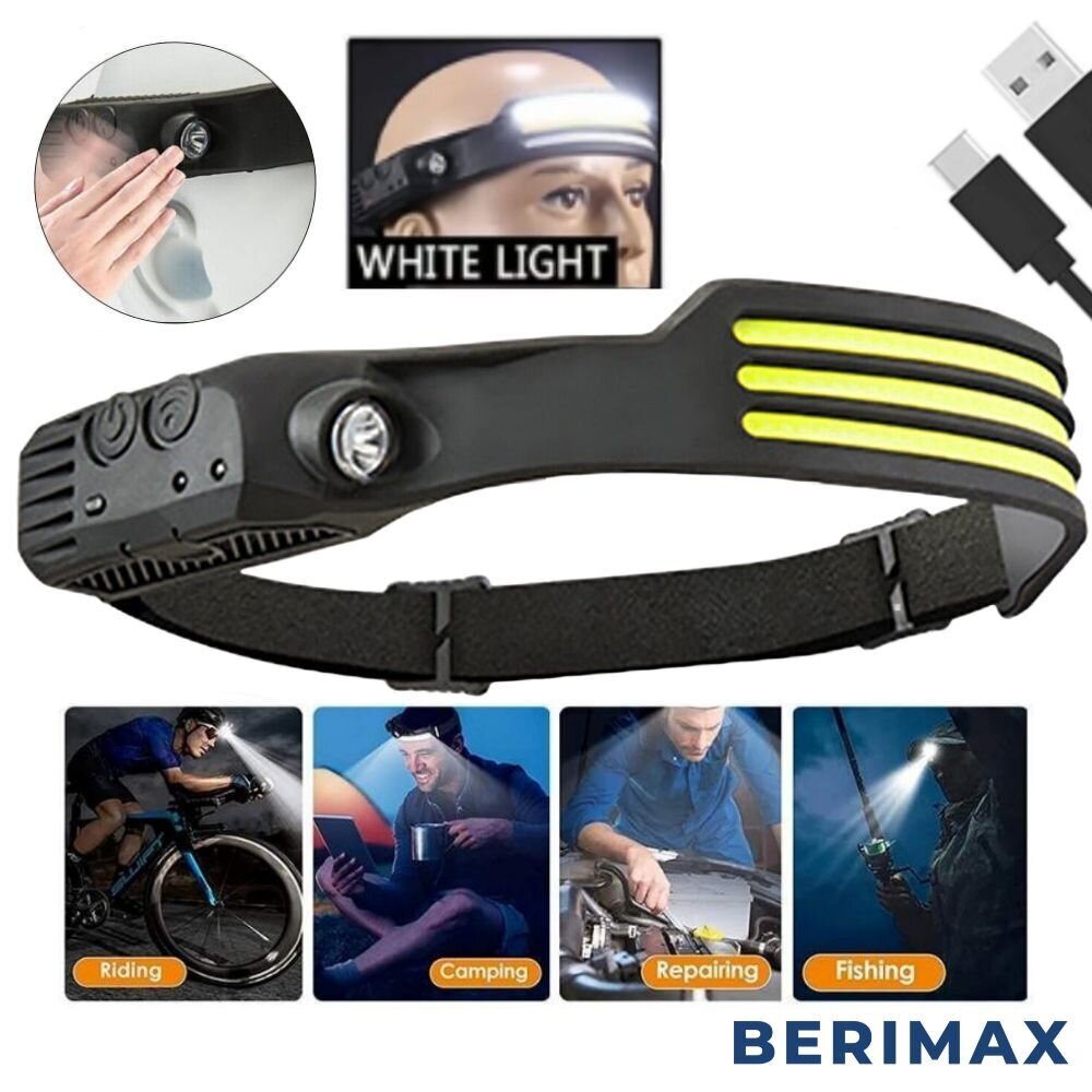 Žibintuvėlis ant galvos COB Berimax Flex V.3 kaina ir informacija | Žibintuvėliai, prožektoriai | pigu.lt