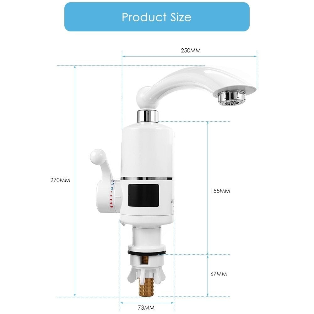 Elektrinis vandens šildytuvas maišytuvas BERIMAX Instant Pro 1 LCD kaina ir informacija | Vandens šildytuvai | pigu.lt