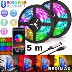 Комплект светодиодной ленты RGB LED с Bluetooth 5M BERIMAX BRM_1404027 цена и информация | Светодиодные ленты | pigu.lt