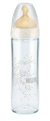 Стеклянная бутылочка с латексной пустышкой NUK First Choice + NEW CLASSIC, 240 мл, 0-6 месяцев цена и информация | Бутылочки и аксессуары | pigu.lt
