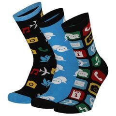 Kojinės vaikams Apollo Komputer socks, įvairių spalvų, 3 poros kaina ir informacija | Kojinės, pėdkelnės berniukams | pigu.lt