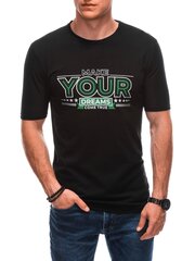 Marškinėliai vyrams Edoti AMD122457.1903, juodi kaina ir informacija | Vyriški marškinėliai | pigu.lt