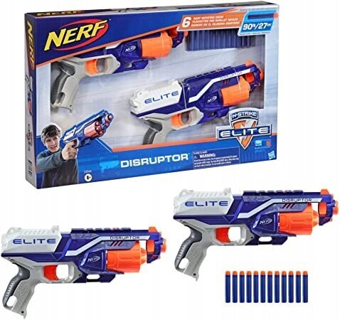 Žaislinis šautuvas Nerf Elite Disruptor, 2 vnt. kaina ir informacija | Žaislai berniukams | pigu.lt