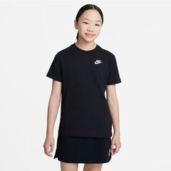 Nike marškinėliai mergaitėms Sportswear SW983888.8491, juodi kaina ir informacija | Marškinėliai mergaitėms | pigu.lt