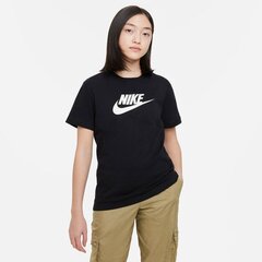 Nike marškinėliai vaikams Sportswear sw983889.8491, juodi цена и информация | Рубашки для девочек | pigu.lt