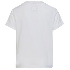 Marškinėliai mergaitėms Adidas Dance Knotted Tee, balti цена и информация | Рубашки для девочек | pigu.lt