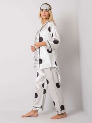 Pižama moterims, balta/juoda цена и информация | Женские пижамы, ночнушки | pigu.lt