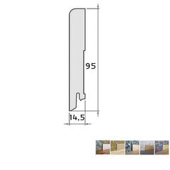Faneruota grindjuostė Pedross, 2500x15x95 mm, balta, 1 vnt. kaina ir informacija | Grindjuostės ir jų sujungimo priedai | pigu.lt