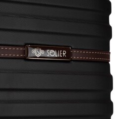 Didelis lagaminas Solier, XL, 26', juodas kaina ir informacija | Lagaminai, kelioniniai krepšiai | pigu.lt