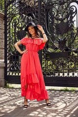 Laisvalaikio suknelė moterims Roco Fashion LKK182574.2679, raudona цена и информация | Платья | pigu.lt