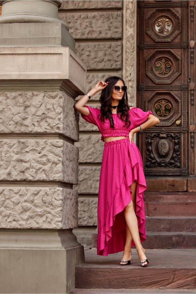 Laisvalaikio kostiumėlis moterims Roco Fashion LKK182624.2679, rožinis kaina ir informacija | Kostiumėliai moterims | pigu.lt