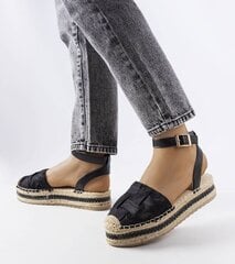 Espadrilės moterims Lafrenière Gemre GRM22630, juodos цена и информация | Женские босоножки | pigu.lt