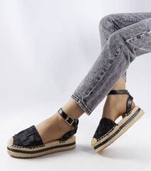 Espadrilės moterims Lafrenière Gemre GRM22630, juodos kaina ir informacija | Basutės moterims | pigu.lt