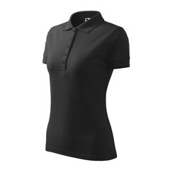 Polo marškinėliai moterims Malfini, juodi kaina ir informacija | Marškinėliai moterims | pigu.lt