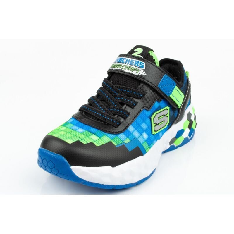 Sportiniai batai vaikams Skechers Minecraft LED Jr 402204LBBLM SW9893061245, mėlyni kaina ir informacija | Sportiniai batai vaikams | pigu.lt