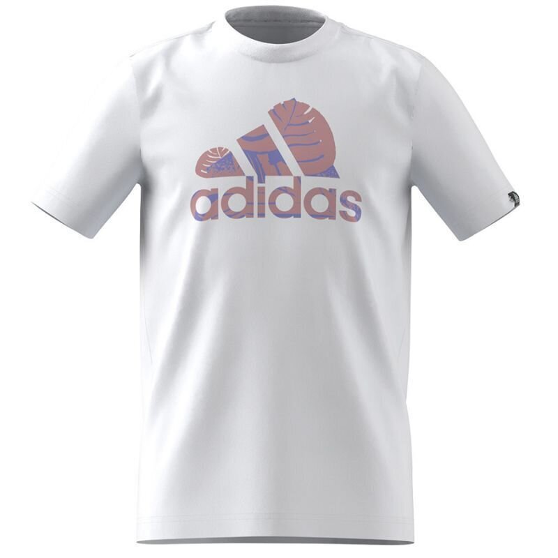 Marškinėliai mergaitėms Adidas hr8147 SW989560, balti цена и информация | Marškinėliai mergaitėms | pigu.lt