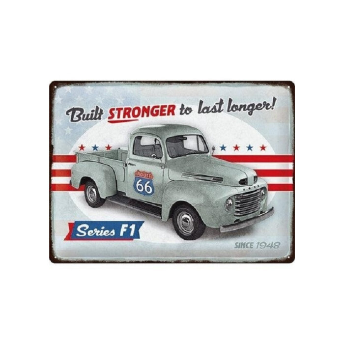 Metalinė plokštė Nostalgic Art Ford F1 Built Stronger Since 1948, 1 vnt. kaina ir informacija | Šmaikščios dovanos | pigu.lt