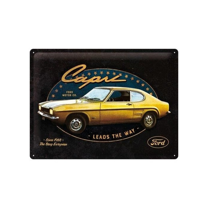 Metalinė plokštė Nostalgic Art Ford Capri Leads The Way, 30x40 cm kaina ir informacija | Šmaikščios dovanos | pigu.lt