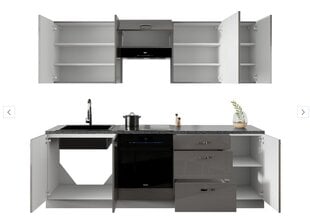 Virtuvės komplektas Extom Essen, 240 cm, baltas kaina ir informacija | Virtuvės baldų komplektai | pigu.lt