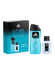 Dovanų rinkinys Adidas Ice Dive vyrams: tualetinis vanduo EDT, 50 ml + dušo želė, 250 ml kaina ir informacija | Kvepalai vyrams | pigu.lt