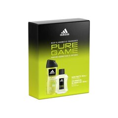 Dovanų rinkinys Adidas Pure Game vyrams: tualetinis vanduo EDT, 100 ml + dušo želė, 250 ml kaina ir informacija | Kvepalai vyrams | pigu.lt