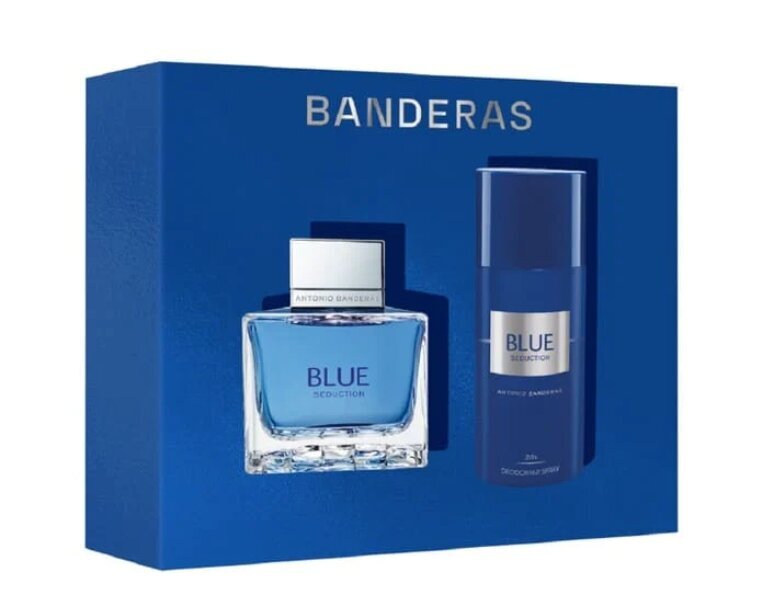 Dovanų rinkinys Antonio Banderas Blue Seduction vyrams: tualetinis vanduo EDT, 100 ml + dezodorantas, 150 ml цена и информация | Kvepalai vyrams | pigu.lt