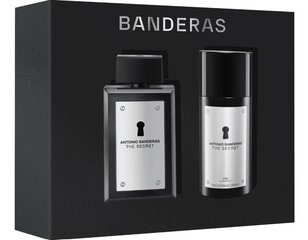 Dovanų rinkinys Antonio Banderas The Secret vyrams: tualetinis vanduo EDT, 100 ml + dezodorantas, 150 ml kaina ir informacija | Antonio Banderas Kvepalai, kosmetika | pigu.lt