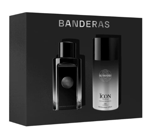 Dovanų rinkinys Antonio Banderas The Icon vyrams: tualetinis vanduo EDT, 100 ml + dezodorantas, 150 ml цена и информация | Kvepalai vyrams | pigu.lt