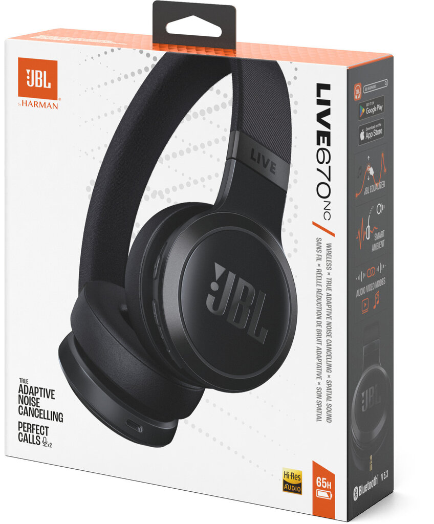 JBL Live 670NC JBLLIVE670NCBLK цена и информация | Ausinės | pigu.lt