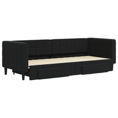 Sofa-lova vidaXL, 80x200 cm, juoda kaina ir informacija | Lovos | pigu.lt