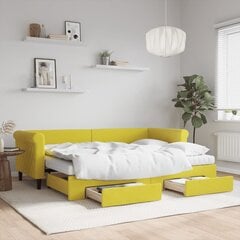 Sofa-lova vidaXL, 80x200 cm, geltona kaina ir informacija | Lovos | pigu.lt