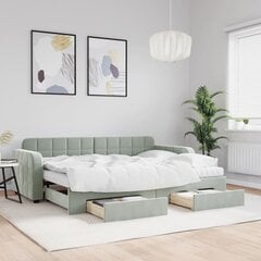 Sofa-lova vidaXL, 80x200 cm, pilka kaina ir informacija | Lovos | pigu.lt