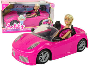 Lėlės ir automobilio rinkinys, rožinis kaina ir informacija | Žaislai mergaitėms | pigu.lt