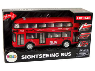 Dviaukštis autobusas su šviesos ir garso efektais, raudonas kaina ir informacija | Žaislai berniukams | pigu.lt
