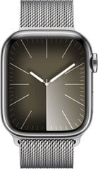 Apple Watch Series 9 41mm Silver Stainless Steel/Silver Milanese Loop цена и информация | Смарт-часы (smartwatch) | pigu.lt