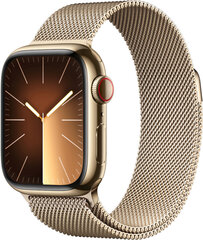 Apple Watch Series 9 41mm Gold Stainless Steel/Gold Milanese Loop цена и информация | Смарт-часы (smartwatch) | pigu.lt