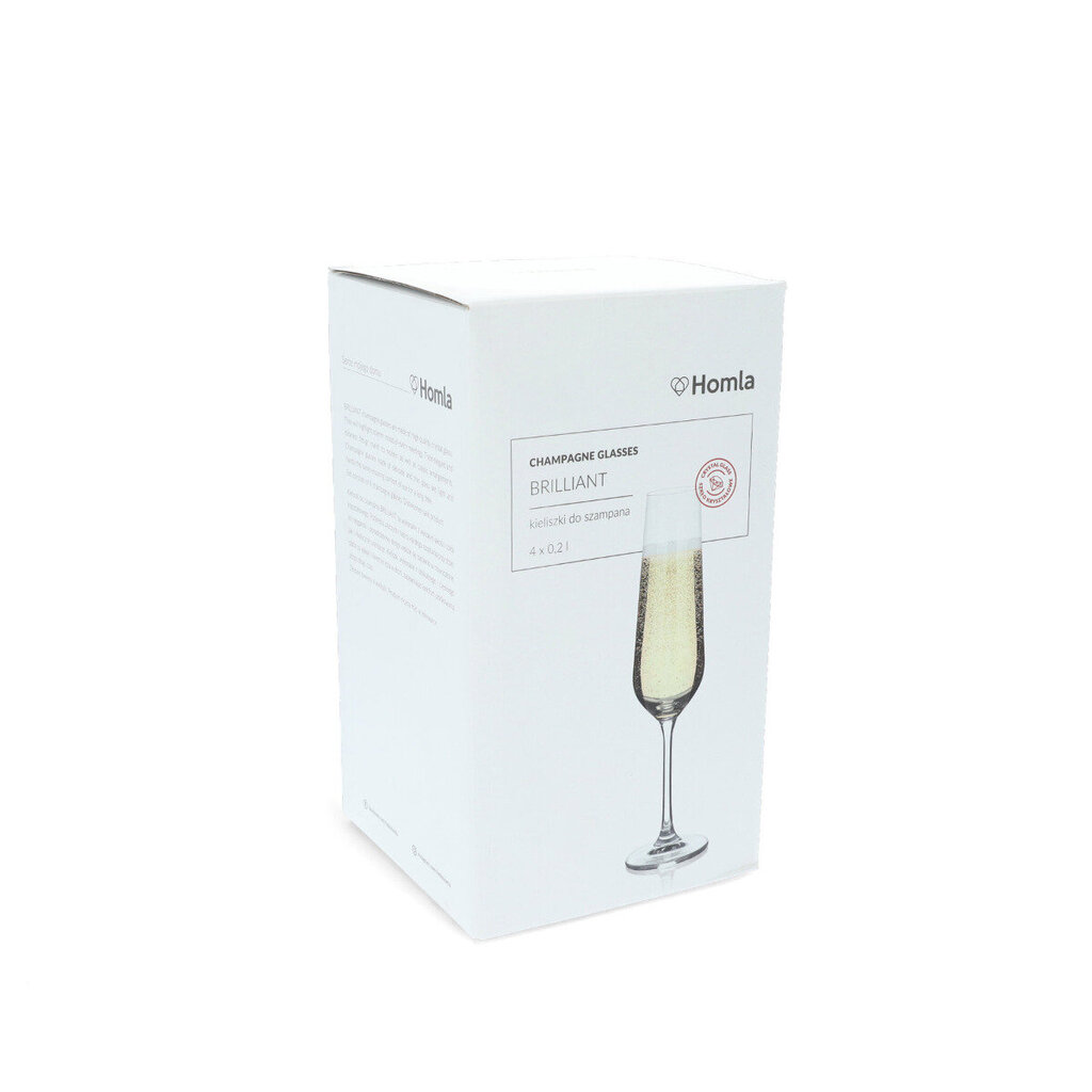Homla šampano taurių rinkinys, 4 vnt. kaina ir informacija | Taurės, puodeliai, ąsočiai | pigu.lt