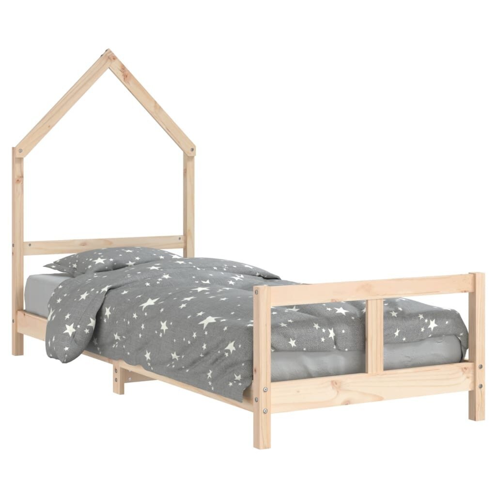 Vaikiškos lovos rėmas vidaXL, rudas kaina ir informacija | Vaikiškos lovos | pigu.lt