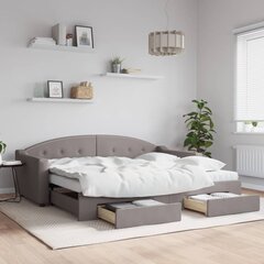 Sofa-lova vidaXL, 90x200 cm, pilka kaina ir informacija | Lovos | pigu.lt