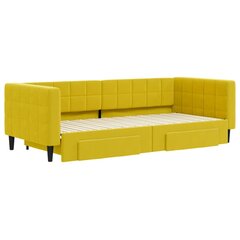 Sofa-lova vidaXL, 90x200 cm, geltona kaina ir informacija | Lovos | pigu.lt