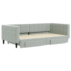 Sofa-lova vidaXL, 100x200 cm, pilka kaina ir informacija | Lovos | pigu.lt