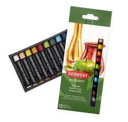 Aliejinės pastelės Derwent Academy, 12 spalvų kaina ir informacija | Piešimo, tapybos, lipdymo reikmenys | pigu.lt