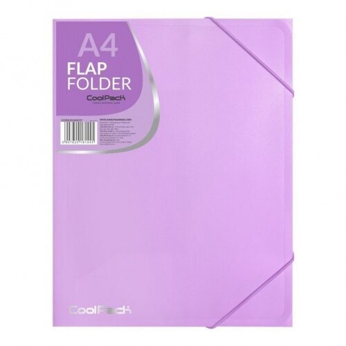 Aplankas su gumelėm CoolPack A4, violetinis kaina ir informacija | Kanceliarinės prekės | pigu.lt
