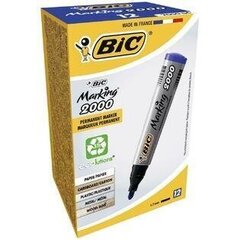 Permanentiniai žymekliai Bic Eco 2000 2-5 mm, mėlynas, pakuotėje 12 vnt. 000064 цена и информация | Канцелярские товары | pigu.lt