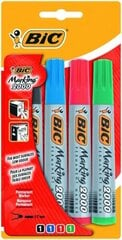 Permanentinių žymeklių rinkinys Bic Eco 2000 4 spalvų rinkinys, 2-5 mm 020040 цена и информация | Канцелярские товары | pigu.lt