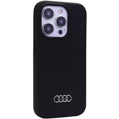 Чехол Audi для iPhone 15 Pro 6,1 черный Силиконовый чехол цена и информация | Чехлы для телефонов | pigu.lt